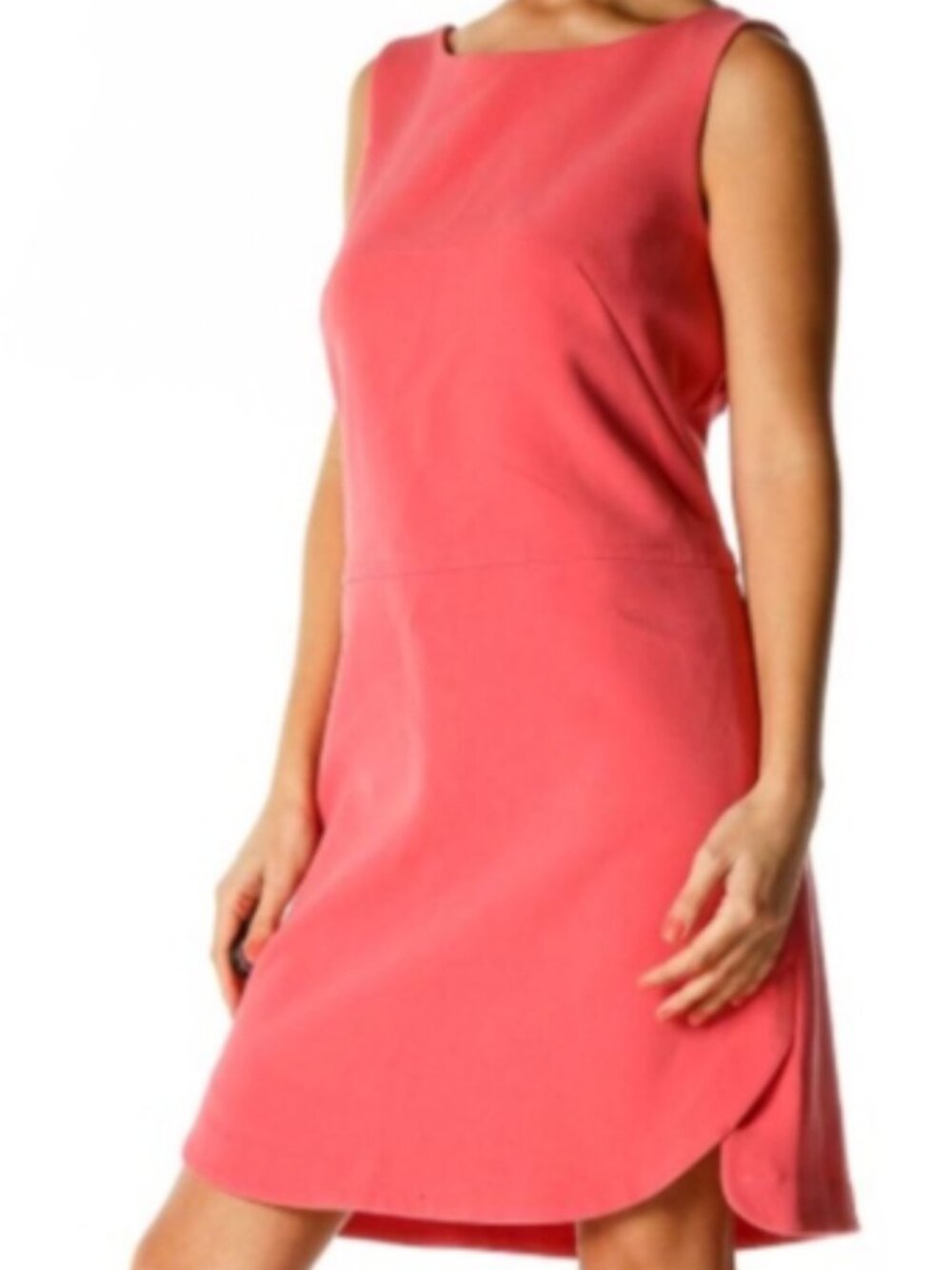 Ann Taylor Petites Coral Pink Sleeveless Shift Dress